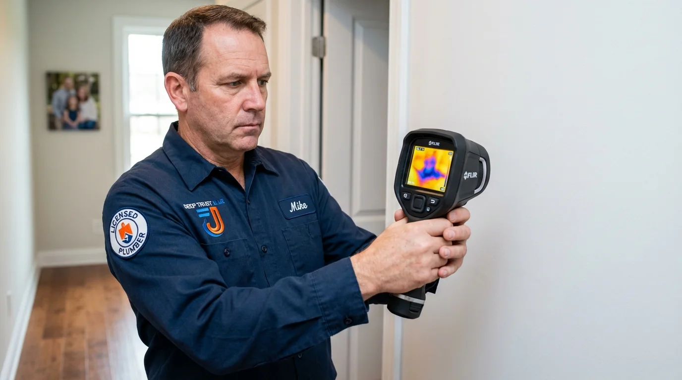 Thermal imaging leak detection by Johns Plumbing LLC in Flat Rock